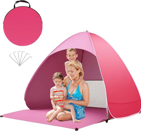 Strandtent uv Bescherming - Strandtent Baby Pop Up – Strandtentje Extra Licht – Strandschelp – Strand Tent – strandmomenten