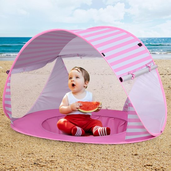Strandtent uv Bescherming - Strandtent Baby Pop Up - Strandtentje Extra Licht - Strandschelp - Strand Tent - strandruimte