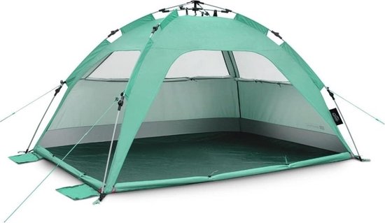 Strandtent uv Bescherming - Strandtent Baby Pop Up – Strandtentje Snel Op te zetten – Strandschelp – Strand Tent – Zonbescherming – Pop Up Tent - Voor in de Tuin, Strand, Vissen Etc - Mint van FamilyApproved