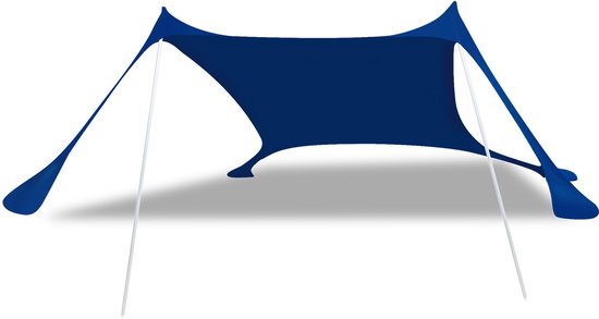 Strandtent XL 300x300x200cm – Grote Schaduwtent voor Strand, Camping en Tuin, Geschikt voor 4-6 Personen van Merkloos