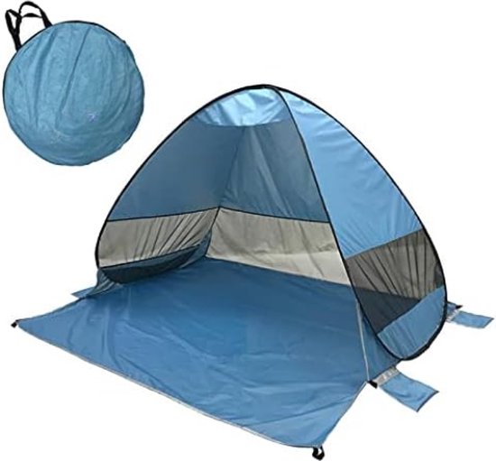 Strandtent XXL - UPF 50+ pop-up Strandtent - Pop-Up Tent - Opvouwbaar - 2 tot 3 Personen - Uv Bescherming - 190x160 cm van Abaseen