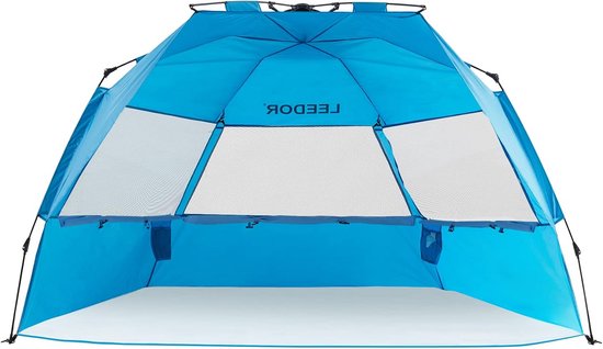 Strandtent Zonoverkapping - Easy Cabana - Zon Beschermen - Gepatenteerd Pop-Up Systeem - Voor 4 Personen - Blauw