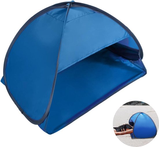 Strandzonwering voor huisdieren - pop-up strandtent - 1 stuks - draagbare zonneschermtent - blauw - opvouwbare kampeertent - Geschikt voor UV-bescherming en winddichte kampeerpicknicktent van Wurmi