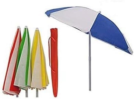 Strepen Strandparasol Ø 180 cm met verstelbare buisdiameter