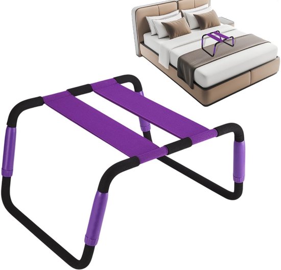 Stuiterstoel - Ontspanningsstoel - Comfortabel Zitten - Robuust Stalen Frame - 45x300x45mm - Paars