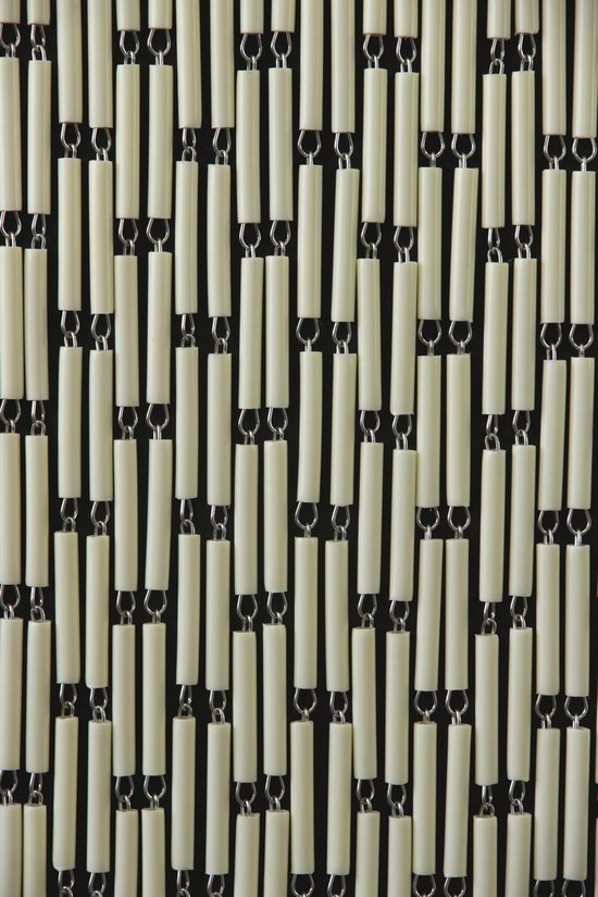 Sun-arts Vliegengordijn Verspringt Hulzen 210 X 90 Cm Pvc Crème