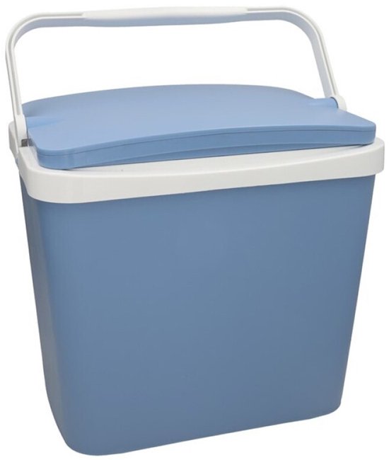 Sunnydays Beach Vibes Koelbox - 24 liter - kunststof - blauw - 40 x 30 x 36 cm van Merkloos