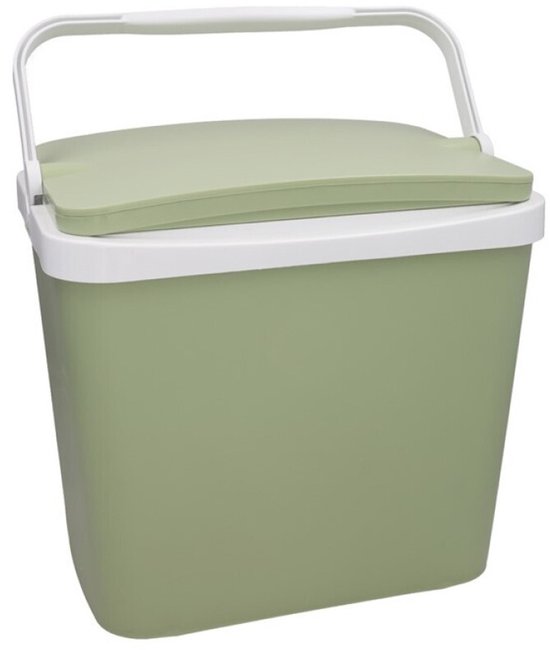 Sunnydays Beach Vibes Koelbox - 24 liter - kunststof - groen - 40 x 30 x 36 cm van Merkloos