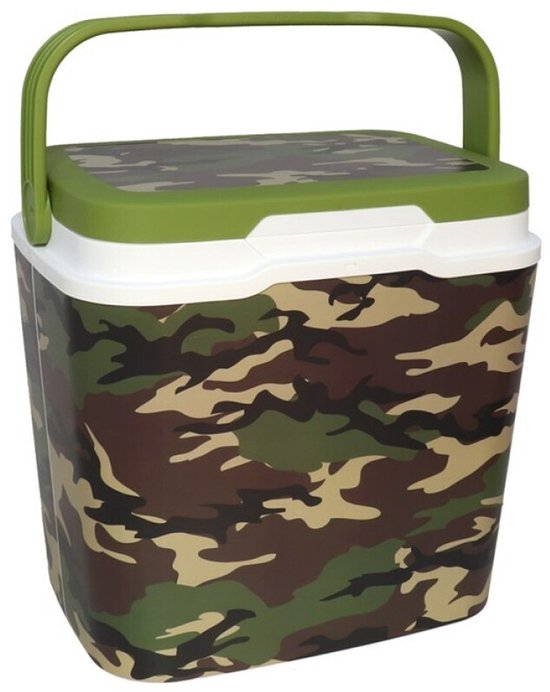 Sunnydays Beach Vibes Koelbox - 29 liter - kunststof - camouflage print - 39 x 27 x 37 cm van Sunnydays