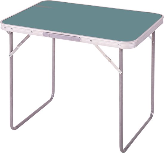 Sunnydays camping tafel - aluminium - opvouwbaar - blauw - L80 x B60 x H70 cm - Bijzettafels van Sunnydays