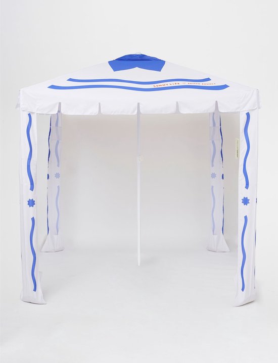 Sunnylife - Beach Strandtent Cabana Deep Blue 200 x 200 cm - Polyester - Blauw -