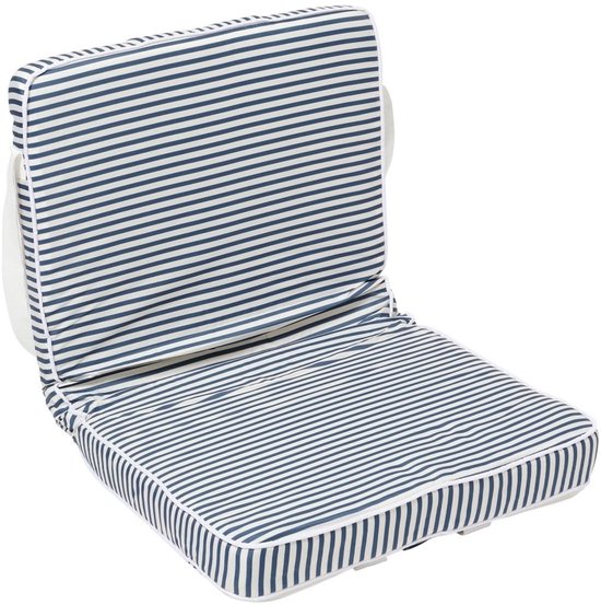 Sunnylife Strandstoel Resort Navy Stripe - Blauw/Wit - Verstelbaar - Opvouwbaar - Lichtgewicht - max. 150kg