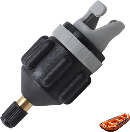 SUP Pomp Adapter - Kajak Ventiel - Watersport Accessoire - Lichtgewicht Draagbaar - 8.2 cm - Zwart
