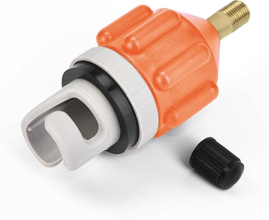 SUP Pompadapter - Luchtpomp Adapter - Opblaasbare Boten - Duurzame Koper Rubber - 2.9x6.5x11.5cm - Oranje van Merkloos