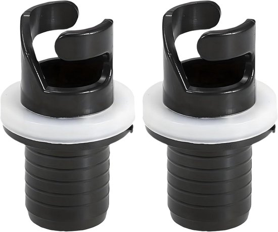 Sup Pompadapter Set - Ventieladapter Rubberboot - Watersport Accessoire - Lekvrije Afdichting - Compact Formaat - Zwart