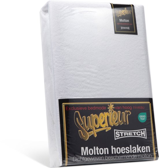 Superieur Molton Hoeslaken - 70/80 x 200/220 cm - Beschermt uw kostbare matras - Matrasbeschermer van Fresh & Co