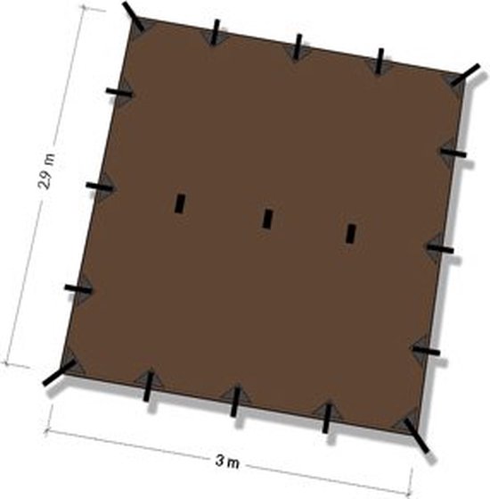 Superlight Tarp 3 - Coyote Brown van DD Hammocks