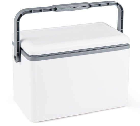 SureDeal® - Koelbox - Draagbare Harde Liter - Ergonomische Handgreep Draagbare - 48,5x29x31,5 cm - Wit