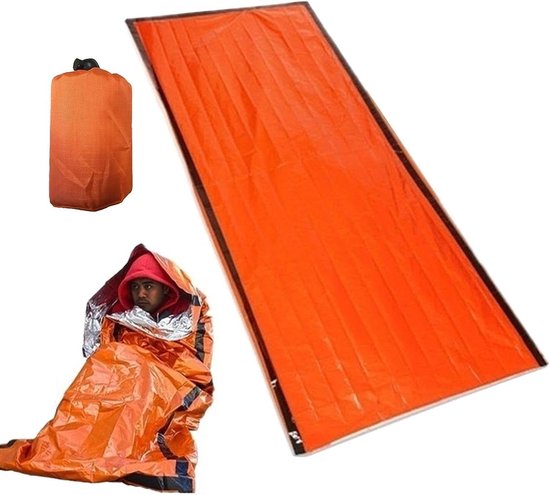 Survival Deken Folie - Nood Slaapzak - Buiten Bescherming - Warmte Reflecterend - Compact Ontwerp - Camouflage