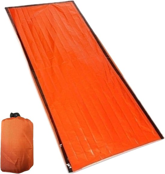 Survival Deken Slaapzak - Nooddeken Thermo - Buiten Overleven - 90% Warmte Reflectie - Compact Formaat - Camouflage