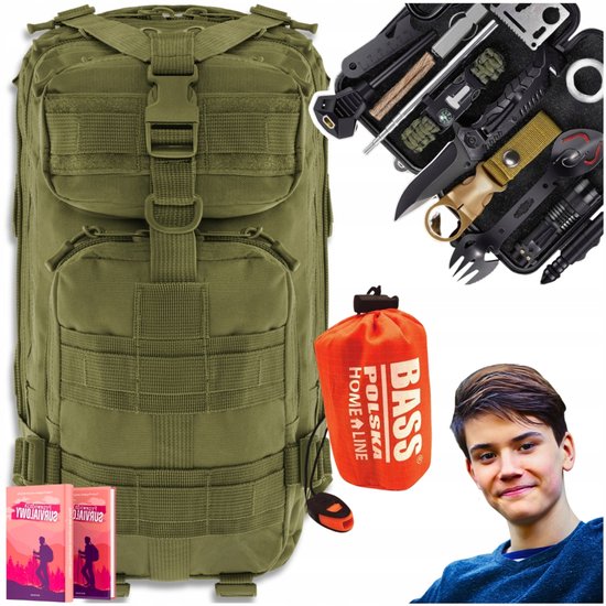 Survival Set: 35L Rugzak, Thermische Slaapzak & Bushcraft Kit