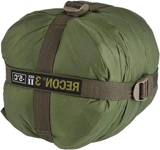 Survival Slaapzak - Mummy Slaapzak - Buiten Overnachten - Waterdichte Afwerking - 1.35 kg - Bruin Olijf