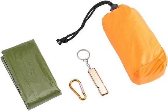 Survival Slaapzak - Nooddeken Bivakzak - Outdoor Kamperen - Warmte Vasthoudend - 200x92cm - Groen