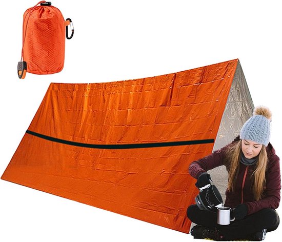 Survival Slaapzak - Nooddeken - Buiten Overleven - Wind en Waterdicht - 245x157cm - Zilver