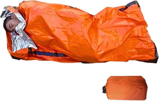 Survival Slaapzak - Nooddeken Noodzak - Outdoor Overleven - Reflecteert Lichaamswarmte - Zie Beschrijving - Camouflage