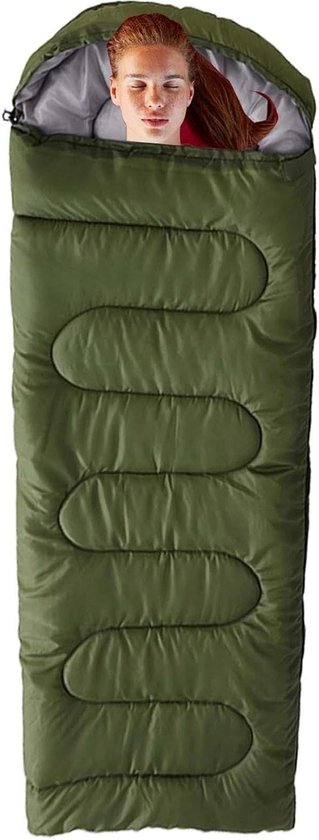 Survival Slaapzak - Nooddeken Tas - Outdoor Avonturen - Waterdicht Winddicht - 180 cm Lengte - Legergroen