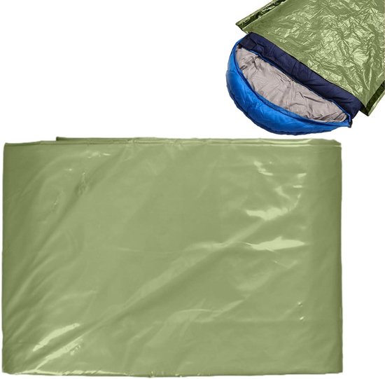 Survival Slaapzak - Nooddeken Thermos - Buiten Overleven - Warmte Behoud - 90 x 210 cm - Legergroen