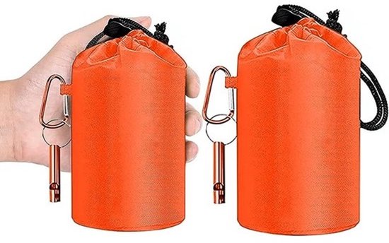 Survival Slaapzak voor Noodsituaties - Bivvy Bag Set met Fluit en Karabijnhaak voor Camping en Wandelen