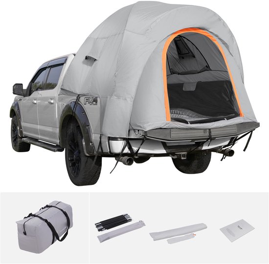 SUV Campingtent, 244 X 244 Cm - Waterdicht PU2000mm Materiaal - Achterklep Ontwerp voor 6-8 Personen - Inclusief Draagtas van Merkloos