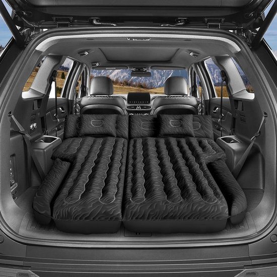 SUV Luchtmatras - Autobed Kampeerbed - Reizen en Camping - 6 Aparte Luchtkamers - 600 Pond Capaciteit - Zwart