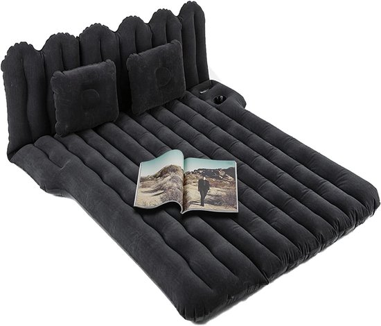 SUV Luchtmatras - Automatras Kampeerbed - Kamperen Reizen - Met drank telefoonhouders - 169 x 120 cm - Zwart