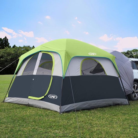 SUV tent 6 personen waterdichte campingtent met auto aansluiting ruime familietent met regendak voor outdoor kamperen en wandelen