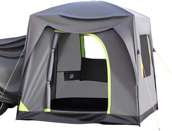 SUV Tent voor Kamperen, 10 x 8 voet, Ruim voor 5-8 Personen, Waterdicht, Dubbellaags, met Gaasramen en Opbergzak, Ideaal voor Buitenavonturen van KingCamp