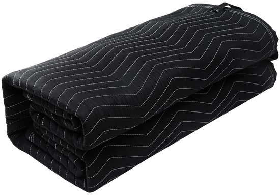 SYMORE Akoestische geluidsblokkerende deken - Geluidsabsorberend - Wasbaar - Zwart - 244 × 203 cm - Voor studio, deur en thuiswerkplek