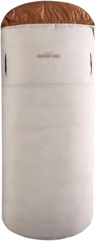 Synthetische Slaapzak - Kampeerzak Outdoor - Kamperen en Hiken - Waterafstotend Materiaal - 225 x 90 cm - Beige van Merkloos