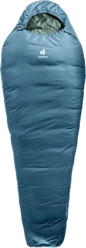 Synthetische Slaapzak - Mummy Slaapzak - Kamperen en Hiken - Verhoogde Voetenruimte - Tot 175 cm - Atlantisch-Salie