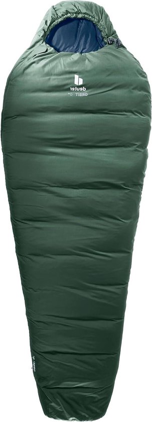 Synthetische Slaapzak - Outdoor Slaapzak - Kamperen en Hiken - Buitenmateriaal zonder naden - Tot 185 cm - Groen