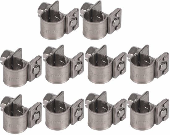 T Bolt Clamp 304 RVS - 6-20mm - Zware Slang Klem - Pack van 10 - 6-8mm van Wovar