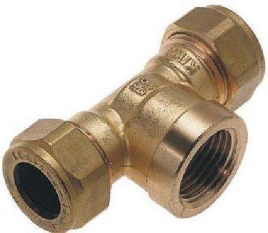 T-koppeling verloop 15 X 3/8 x 15 van T