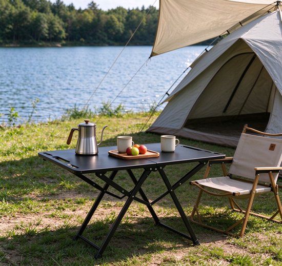 Tactische campingtafel met verlengde vierkante poten lichtgewicht opvouwbare klaptafel draagbare multifunctionele picknicktafel voor buiten en reizen (75*36*40 cm)