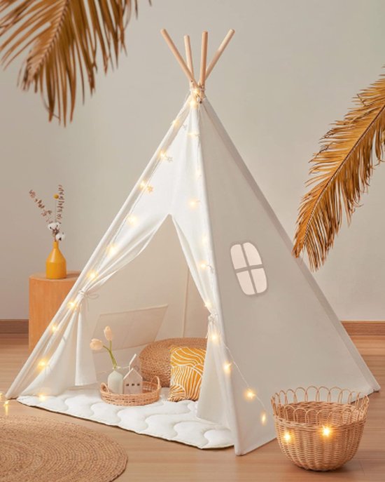 TADES® Tipi Tent - Tipi Tent Kinderen - Tipi Speeltent - Kindertent - Tipi Speeltent - Wigwam Speeltent - Tipi Tent Speeltent Wigwam van TADES®