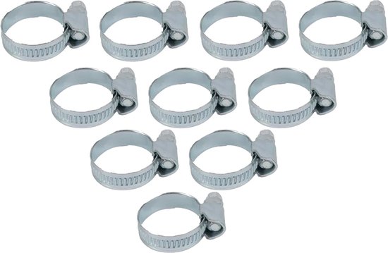 Talen Tools Slangklemmen - 10x - verzinkt staal - 16-25mm - slangen vastzetten/afklemmen van Talen Tools