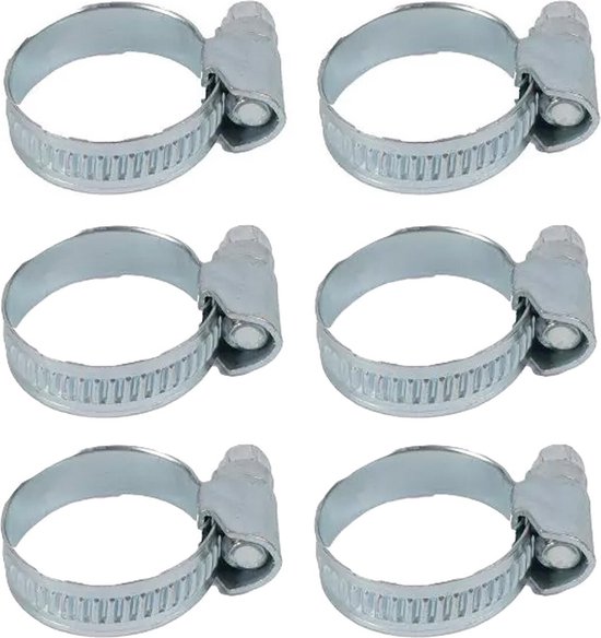 Talen Tools Slangklemmen - 6x - verzinkt staal - 16-25mm - slangen vastzetten/afklemmen van Talen Tools