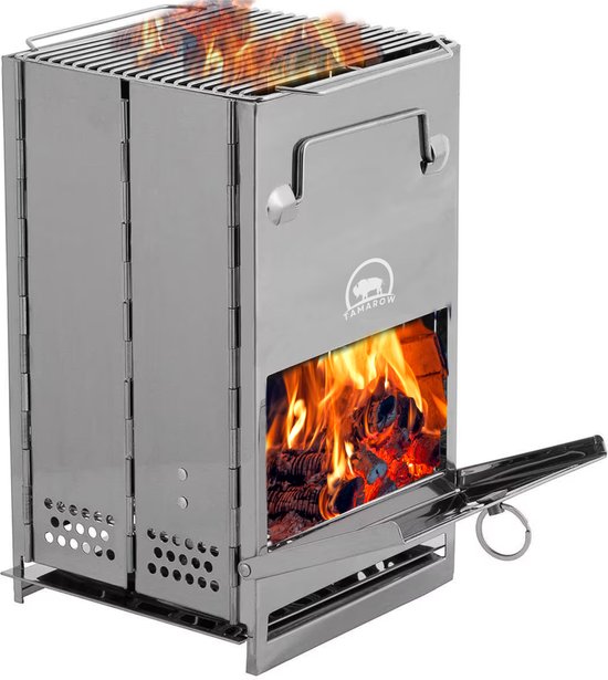 Tamarow Draagbare Houtkachel Voor Kamperen - Camping Oven - Kampeer Kachel - Camping Kooktoestel - Camping Accessoires - Extra Groot van Tamarow