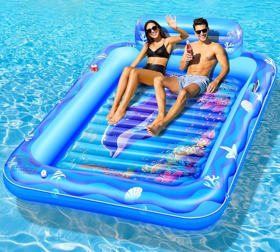 Tanning Pool Bed - Luchtbed Zwembad Opblaasbaar - pool lounge