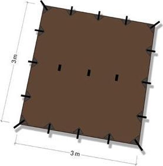 Tarp 3x3 – Coyote Brown van T